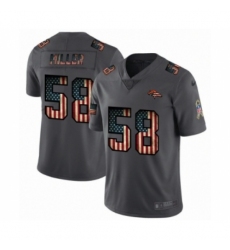 Men's Denver Broncos #58 Von Miller Limited Black USA Flag 2019 Salute To Service Football Jersey