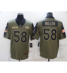 Men's Denver Broncos #58 Von Miller Nike Olive 2021 Salute To Service Limited Player Jersey