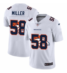 Men's Denver Broncos #58 Von Miller White Nike White Shadow Edition Limited Jersey