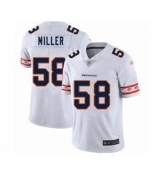 Men's Denver Broncos #58 Von Miller White Team Logo Fashion Limited Football Jersey