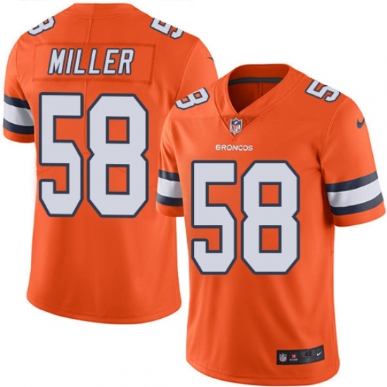 Men's Nike Denver Broncos #58 Von Miller Elite Orange Rush Vapor Untouchable NFL Jersey Men's Nike Denver Broncos #58 Von Miller Elite Orange Rush Vapor Untouchable NFL Jersey