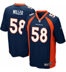 Men's Nike Denver Broncos #58 Von Miller Game Navy Blue Alternate NFL Jersey