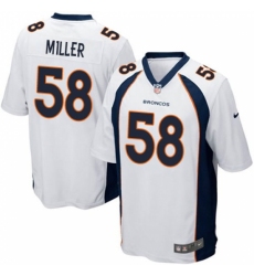 Men's Nike Denver Broncos #58 Von Miller Game White NFL Jersey