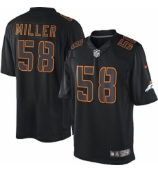 Men's Nike Denver Broncos #58 Von Miller Limited Black Impact NFL Jersey