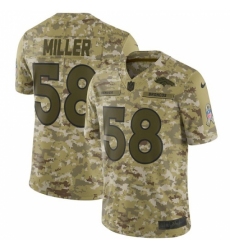 Men's Nike Denver Broncos #58 Von Miller Limited Camo 2018 Salute to Service NFL Jersey