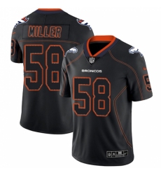 Men's Nike Denver Broncos #58 Von Miller Limited Lights Out Black Rush NFL Jersey