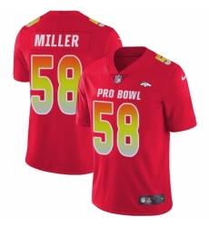 Men's Nike Denver Broncos #58 Von Miller Limited Red 2018 Pro Bowl NFL Jersey