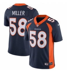 Men's Nike Denver Broncos #58 Von Miller Navy Blue Alternate Vapor Untouchable Limited Player NFL Jersey
