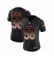 Women's Denver Broncos #58 Von Miller Black Smoke Fashion Limited Football Jersey