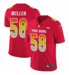Women's Nike Denver Broncos #58 Von Miller Limited Red 2018 Pro Bowl NFL Jersey