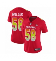 Women's Nike Denver Broncos #58 Von Miller Limited Red AFC 2019 Pro Bowl NFL Jersey