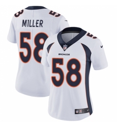 Women's Nike Denver Broncos #58 Von Miller White Vapor Untouchable Limited Player NFL Jersey