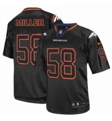 Youth Nike Denver Broncos #58 Von Miller Elite Lights Out Black NFL Jersey