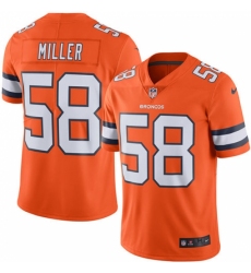 Youth Nike Denver Broncos #58 Von Miller Elite Orange Rush Vapor Untouchable NFL Jersey