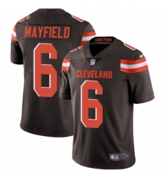 Men's Nike Cleveland Browns #6 Baker Mayfield Brown Team Color Vapor Untouchable Limited Player NFL Jersey