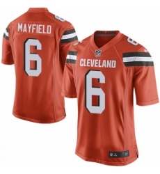 Men's Nike Cleveland Browns #6 Baker Mayfield Game Orange Alternate NFL Jersey