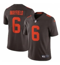 Nike Cleveland Browns #6 Baker Mayfield Men's Brown Alternate 2020 Vapor Limited Jersey