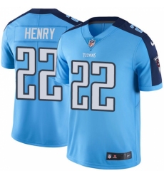 Men's Nike Tennessee Titans #22 Derrick Henry Light Blue Team Color Vapor Untouchable Limited Player NFL Jersey