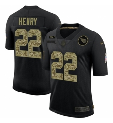 Men's Tennessee Titans #22 Derrick Henry Camo 2020 Salute To Service Limited Jersey