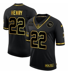 Men's Tennessee Titans #22 Derrick Henry Olive Gold Nike 2020 Salute To Service Limited Jersey