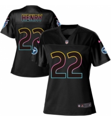 Women's Nike Tennessee Titans #22 Derrick Henry Game Black Fashion NFL Jersey