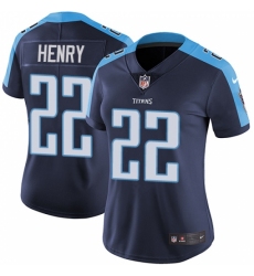 Women's Nike Tennessee Titans #22 Derrick Henry Navy Blue Alternate Vapor Untouchable Limited Player NFL Jersey