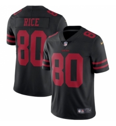 Men's Nike San Francisco 49ers #80 Jerry Rice Black Vapor Untouchable Limited Player NFL Jersey