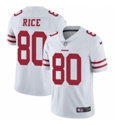 Men's Nike San Francisco 49ers #80 Jerry Rice White Vapor Untouchable Limited Player NFL Jersey