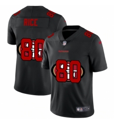 Men's San Francisco 49ers #80 Jerry Rice Black Nike Black Shadow Edition Limited Jersey