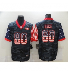 Men's San Francisco 49ers #80 Jerry Rice Camo Flag Nike Limited Jersey