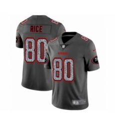 Men's San Francisco 49ers #80 Jerry Rice Limited Gray Static Fashion Limited Football Jersey