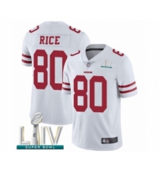 Men's San Francisco 49ers #80 Jerry Rice White Vapor Untouchable Limited Player Super Bowl LIV Bound Football Jersey