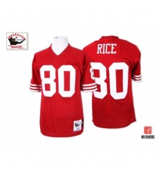 Mitchell and Ness San Francisco 49ers #80 Jerry Rice Authentic Red Team Color Throwback NFL Jersey