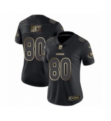 Women's San Francisco 49ers #80 Jerry Rice Black Gold Vapor Untouchable Limited Football Jersey