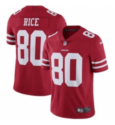 Youth Nike San Francisco 49ers #80 Jerry Rice Red Team Color Vapor Untouchable Limited Player NFL Jersey