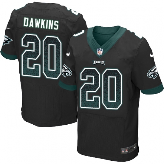 Men's Nike Philadelphia Eagles #20 Brian Dawkins Elite Black Alternate Drift Fashion NFL Jersey Men's Nike Philadelphia Eagles #20 Brian Dawkins Elite Black Alternate Drift Fashion NFL Jersey