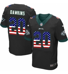 Men's Nike Philadelphia Eagles #20 Brian Dawkins Elite Black Alternate USA Flag Fashion NFL Jersey Men's Nike Philadelphia Eagles #20 Brian Dawkins Elite Black Alternate USA Flag Fashion NFL Jersey