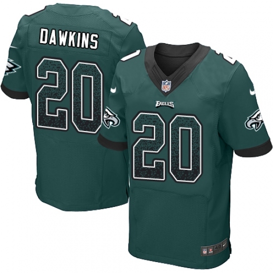 Men's Nike Philadelphia Eagles #20 Brian Dawkins Elite Midnight Green Home Drift Fashion NFL Jersey Men's Nike Philadelphia Eagles #20 Brian Dawkins Elite Midnight Green Home Drift Fashion NFL Jersey