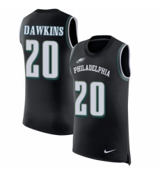 Men's Nike Philadelphia Eagles #20 Brian Dawkins Limited Black Rush Player Name & Number Tank Top NFL Jersey