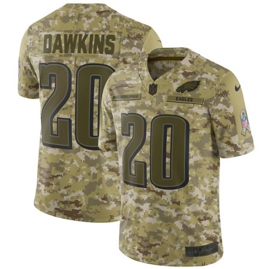 Men's Nike Philadelphia Eagles #20 Brian Dawkins Limited Camo 2018 Salute to Service NFL Jersey Men's Nike Philadelphia Eagles #20 Brian Dawkins Limited Camo 2018 Salute to Service NFL Jersey