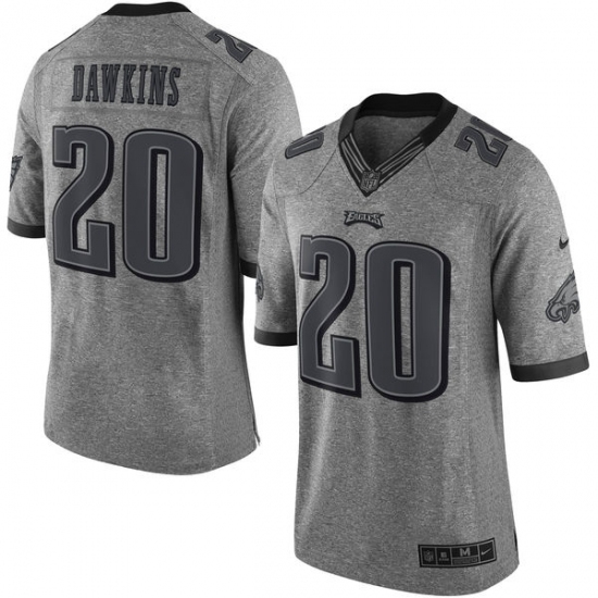 Men's Nike Philadelphia Eagles #20 Brian Dawkins Limited Gray Gridiron NFL Jersey Men's Nike Philadelphia Eagles #20 Brian Dawkins Limited Gray Gridiron NFL Jersey