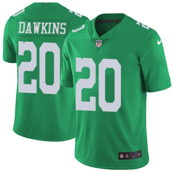 Men's Nike Philadelphia Eagles #20 Brian Dawkins Limited Green Rush Vapor Untouchable NFL Jersey Men's Nike Philadelphia Eagles #20 Brian Dawkins Limited Green Rush Vapor Untouchable NFL Jersey