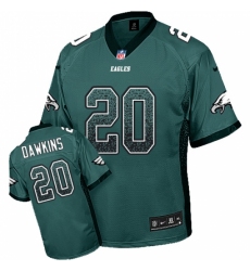 Men's Nike Philadelphia Eagles #20 Brian Dawkins Limited Midnight Green Drift Fashion NFL Jersey
