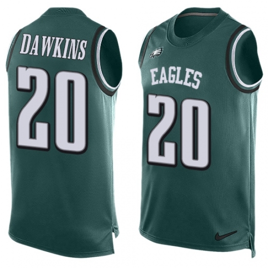 Men's Nike Philadelphia Eagles #20 Brian Dawkins Limited Midnight Green Player Name & Number Tank Top NFL Jersey Men's Nike Philadelphia Eagles #20 Brian Dawkins Limited Midnight Green Player Name & Number Tank Top NFL Jersey