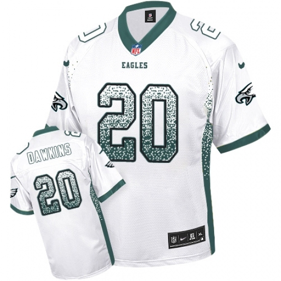 Men's Nike Philadelphia Eagles #20 Brian Dawkins Limited White Drift Fashion NFL Jersey Men's Nike Philadelphia Eagles #20 Brian Dawkins Limited White Drift Fashion NFL Jersey
