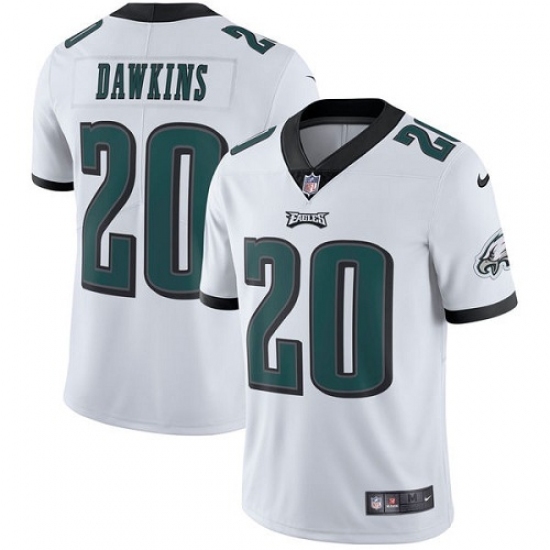 Men's Nike Philadelphia Eagles #20 Brian Dawkins White Vapor Untouchable Limited Player NFL Jersey Men's Nike Philadelphia Eagles #20 Brian Dawkins White Vapor Untouchable Limited Player NFL Jersey