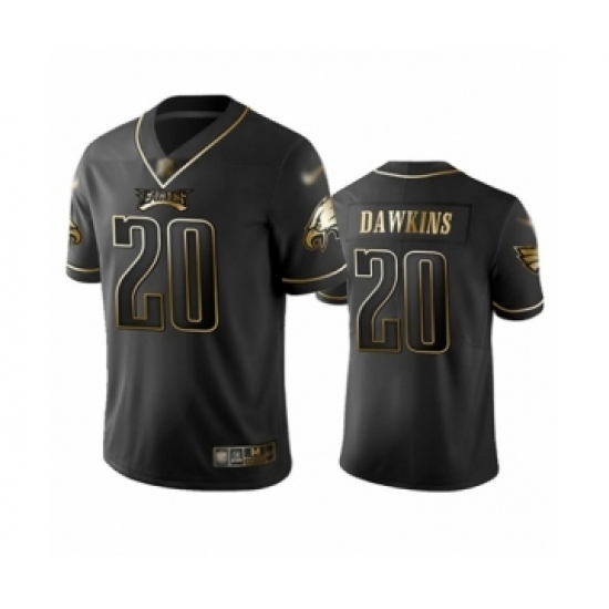 Men's Philadelphia Eagles #20 Brian Dawkins Limited Black Golden Edition Football Jersey Men's Philadelphia Eagles #20 Brian Dawkins Limited Black Golden Edition Football Jersey