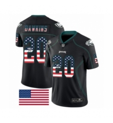 Men's Philadelphia Eagles #20 Brian Dawkins Limited Black Rush USA Flag Football Jersey Men's Philadelphia Eagles #20 Brian Dawkins Limited Black Rush USA Flag Football Jersey