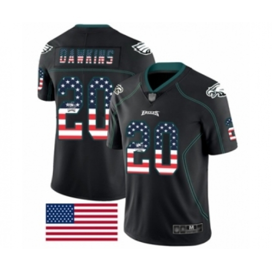 Men's Philadelphia Eagles #20 Brian Dawkins Limited Black Rush USA Flag Football Jersey Men's Philadelphia Eagles #20 Brian Dawkins Limited Black Rush USA Flag Football Jersey
