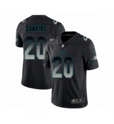 Men's Philadelphia Eagles #20 Brian Dawkins Limited Black Smoke Fashion Football Jersey